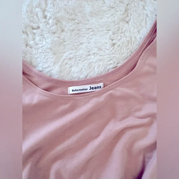 NWT Reformation Kaila Wrap Waist Tie dress in Blush - size M - Picture 10 of 10